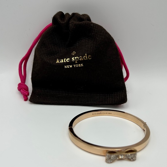 Kate Spade Rose Gold Bow Bangle Bracelet - Picture 1 of 8